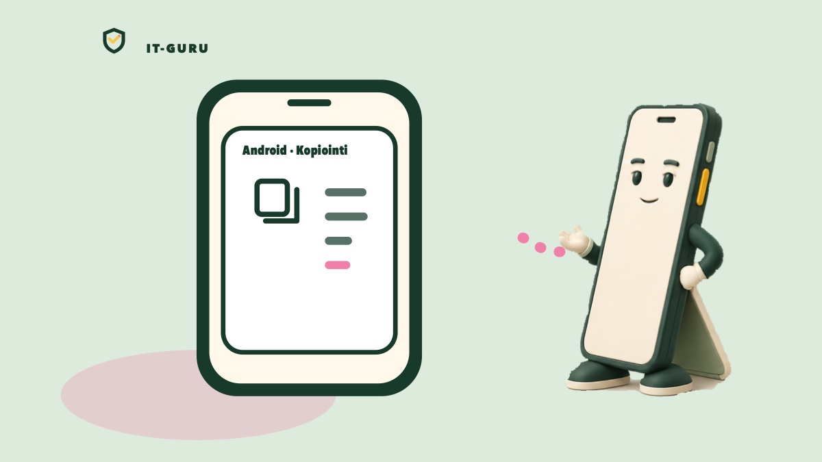 Varmuuskopioi Android USB-kaapelilla