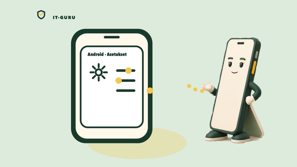 Akun ja virransäästön asetukset Androidissa