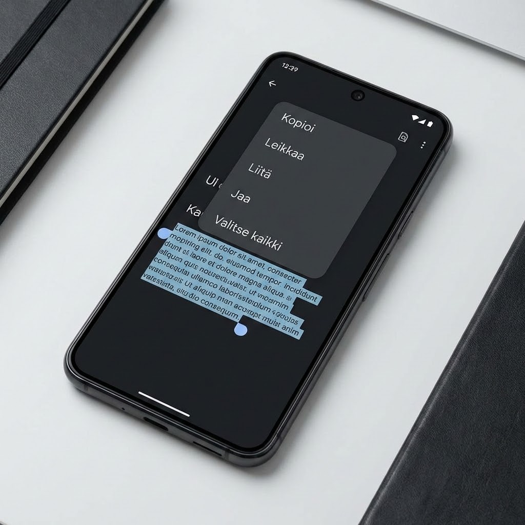 Kopioi teksti Androidissa