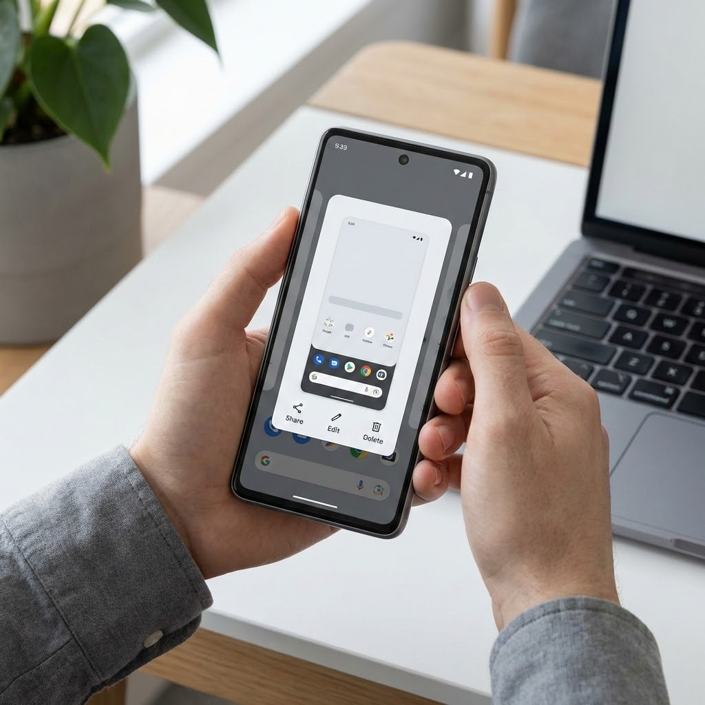 Ota kuvankaappaus näppäimillä Androidilla
