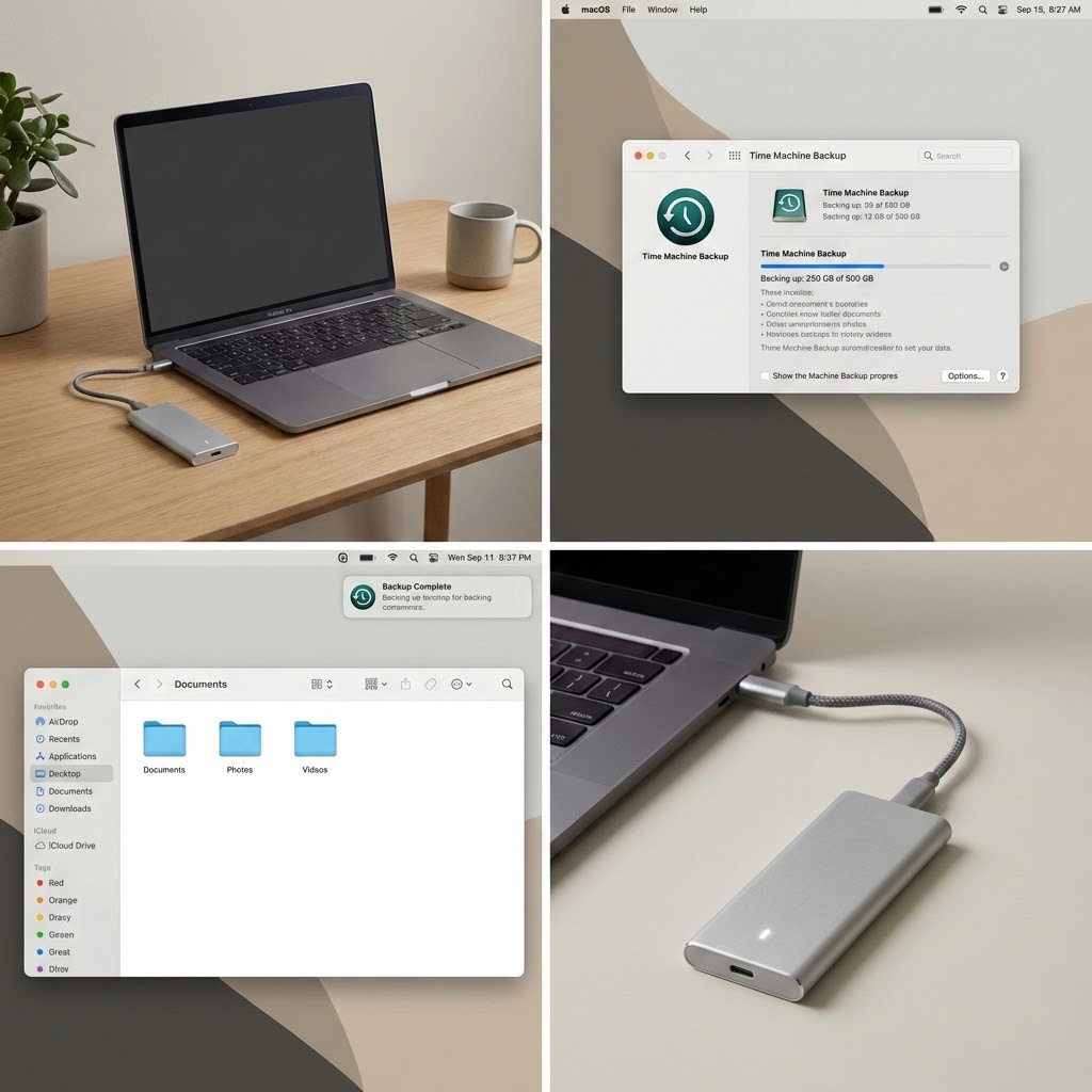 Varmuuskopioi tiedostot ennen tyhjennystä