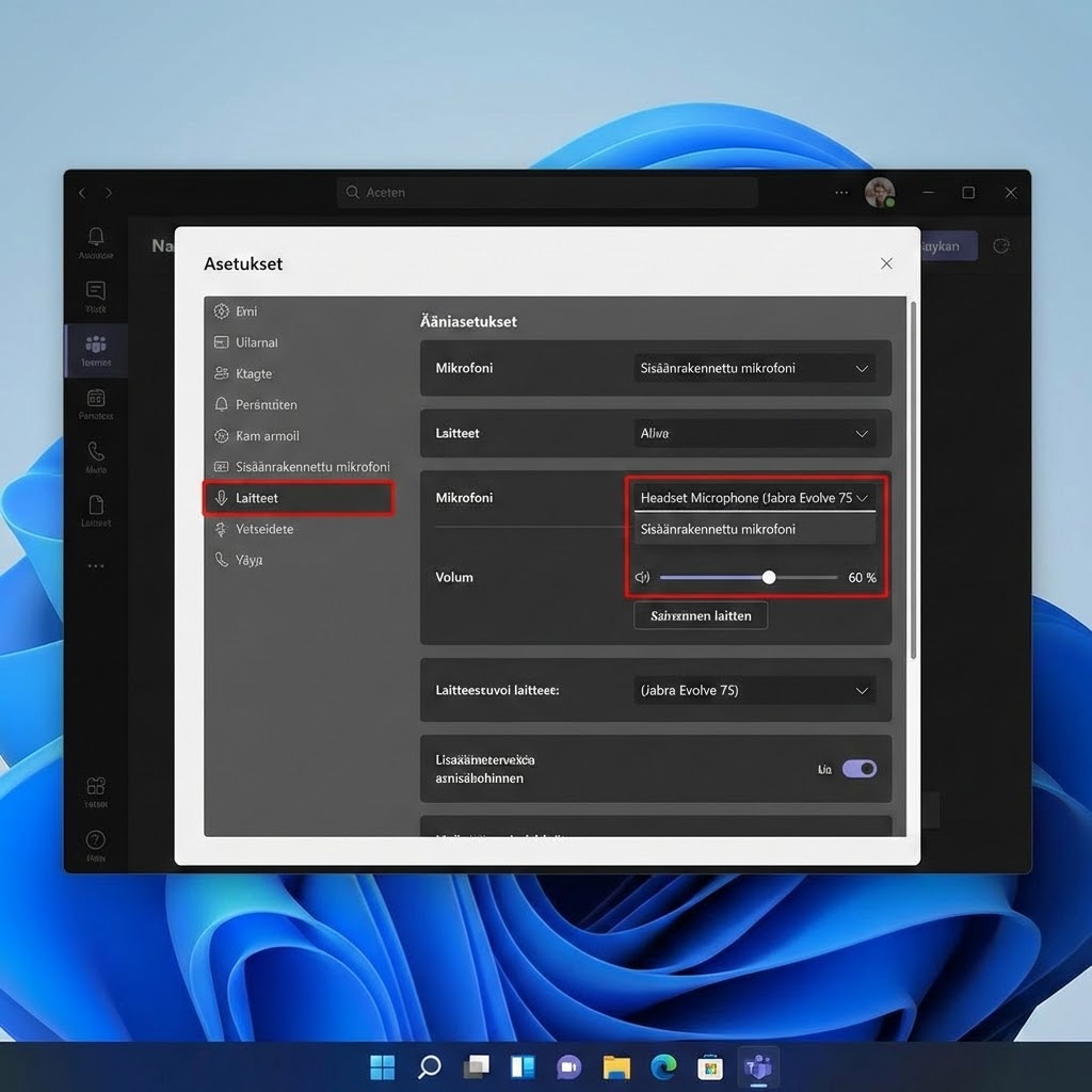 Tarkista äänenvoimakkuus