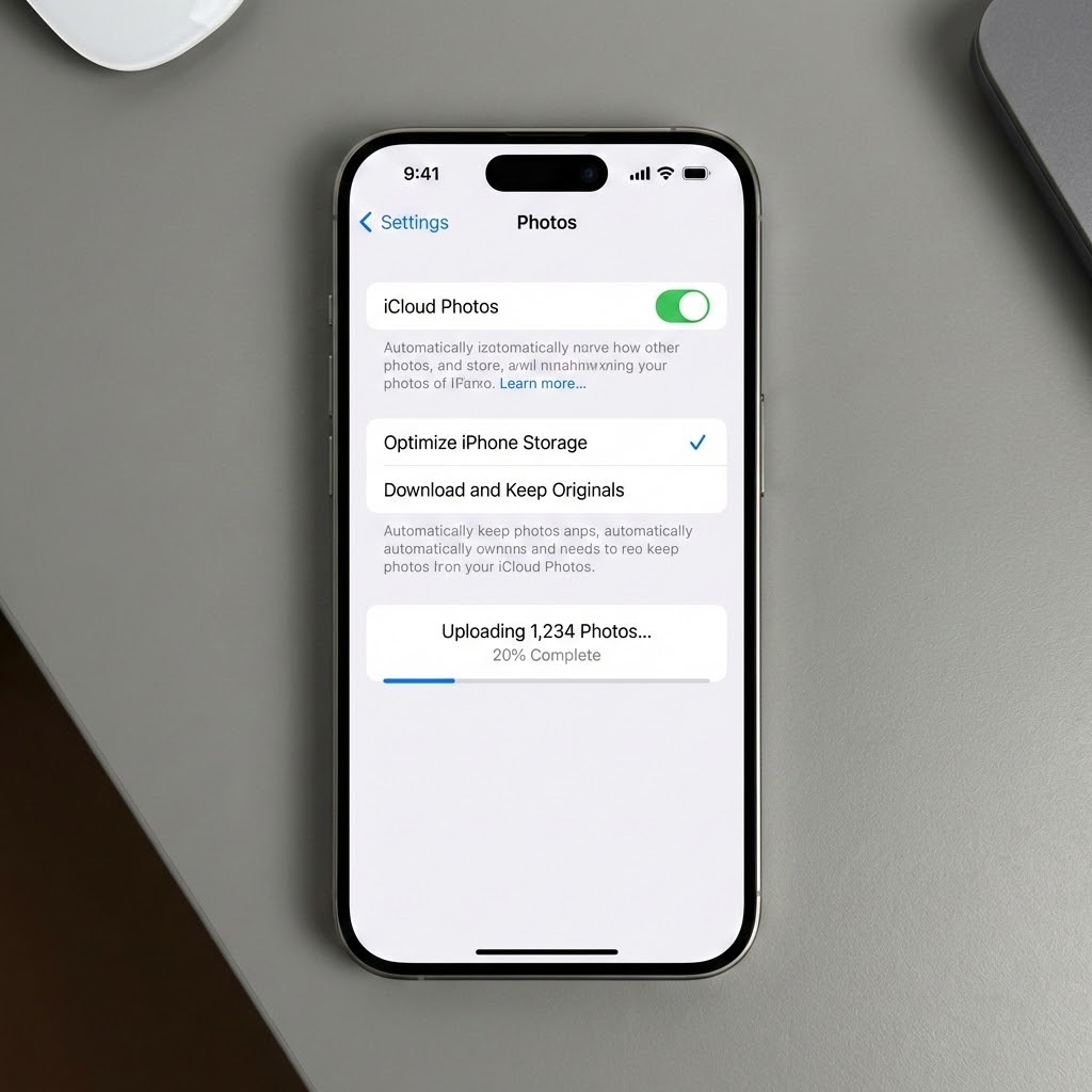 Siirrä kuvia iCloudin kautta