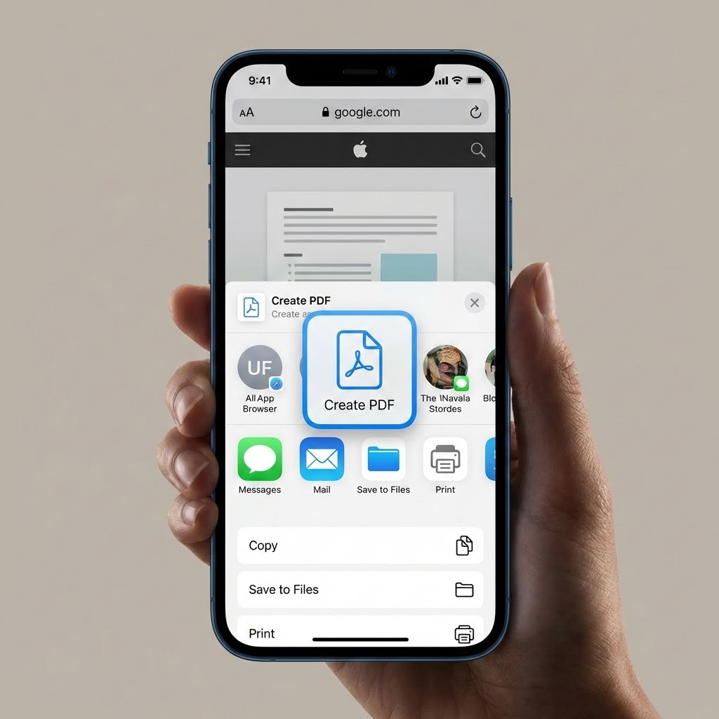 Luo PDF Safari-selaimesta