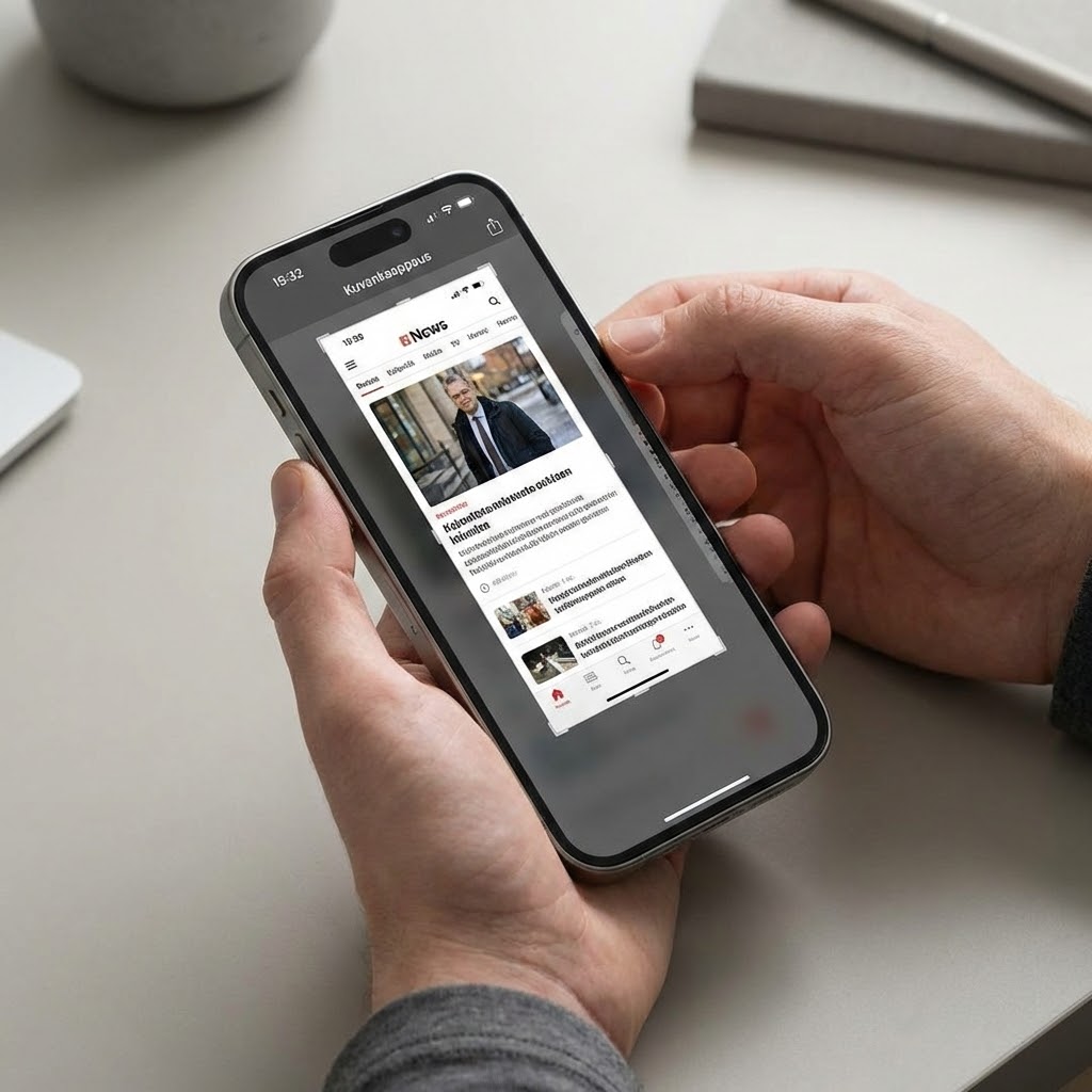 Ota kuvankaappaus näppäimillä iPhonella