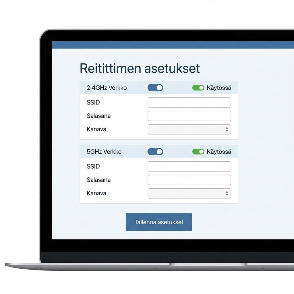 2.4 GHz ja 5 GHz WLAN-taajuudet